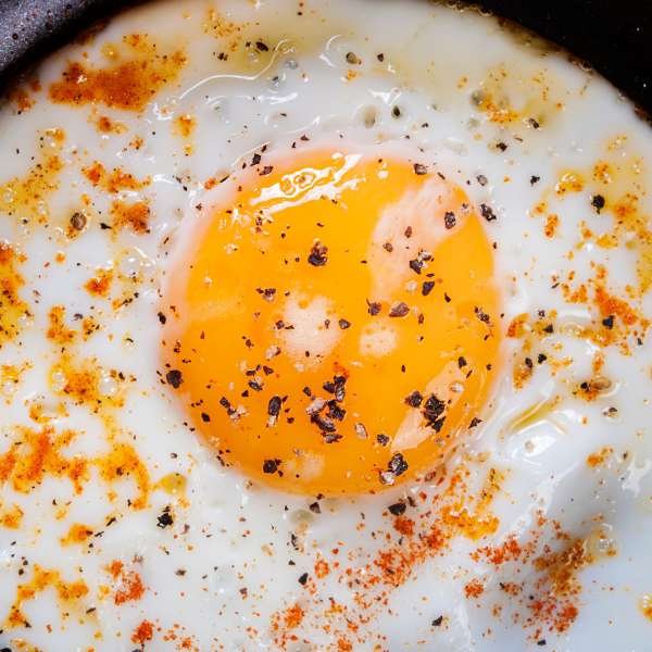 Cooking Egg Beaters in a Frying Pan