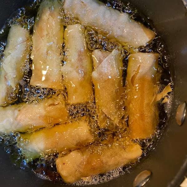 Fry Egg Rolls in a Pan