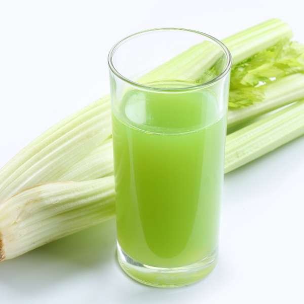 Cold Press Juicer Making Celery Juice