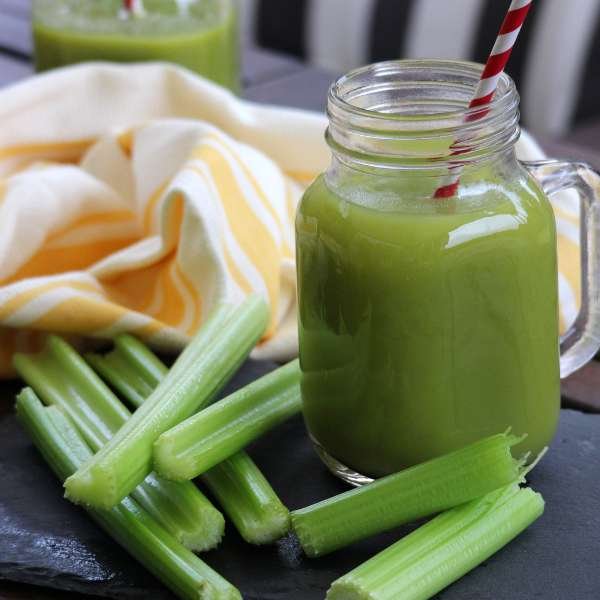 Fresh Celery Ready for Juicing